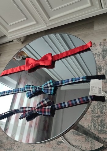 Çocuk için Renkli Ekose Papyon Seti - Görsel 5