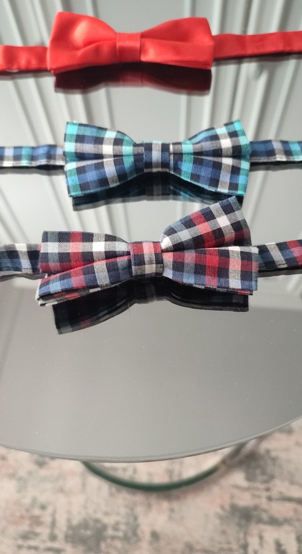 Çocuk için Renkli Ekose Papyon Seti - Görsel 4