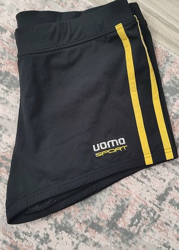 Kom marka Sarı Şeritli Siyah Erkek mayo S beden - Görsel 5