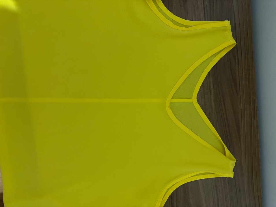 Sarı kısa kol bluz - Görsel 2