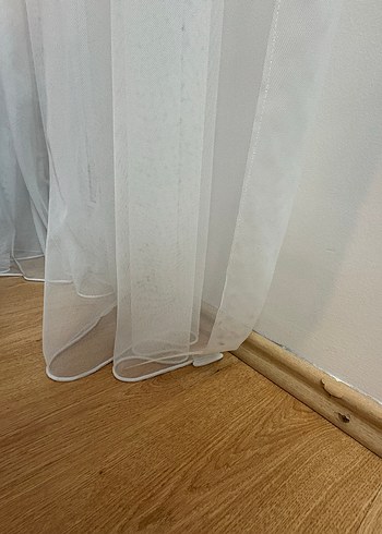 Beyaz Düz Tül Perde - Görsel 6