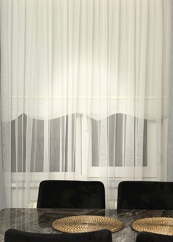 Beyaz Düz Tül Perde - Görsel 5