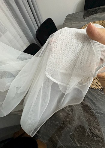 Beyaz Düz Tül Perde - Görsel 3