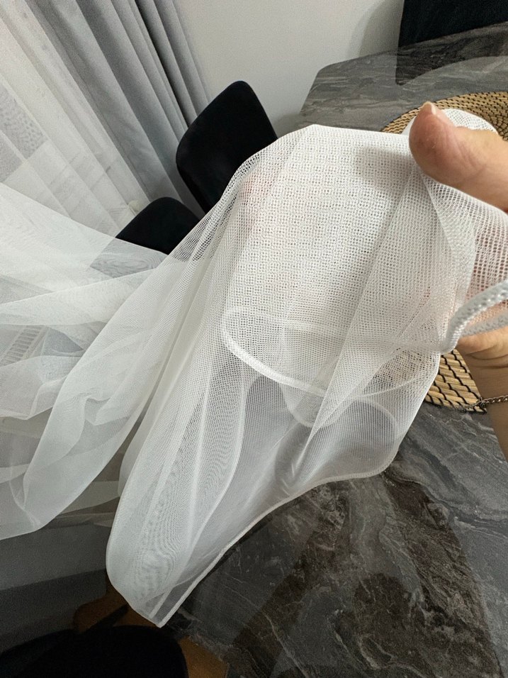 Beyaz Düz Tül Perde - Görsel 3