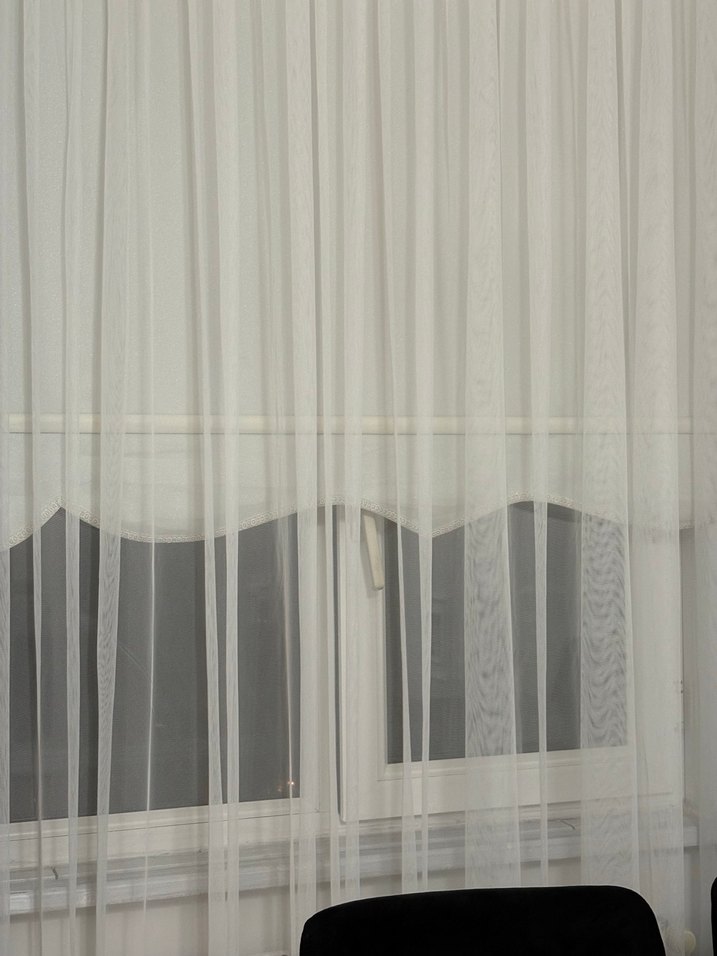 Beyaz Düz Tül Perde - Görsel 4