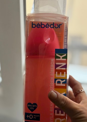 bébédor Kırmızı Bebek Biberonu isiyla renk degistiren biberon - Görsel 2