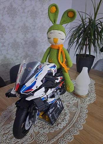 Yeşil Örgü Tavşan  Oyuncak - Görsel 2