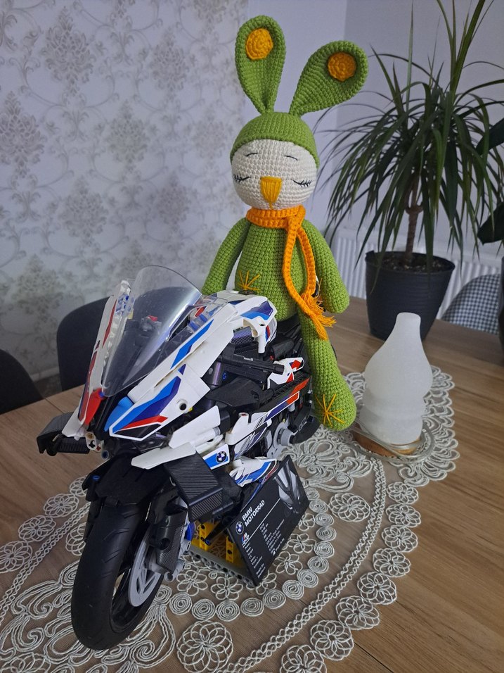 Yeşil Örgü Tavşan  Oyuncak - Görsel 2