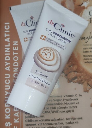  Beden Dr.Clinic Spf 50+ Aydınlatıcı Güneş Kremi 50 ml