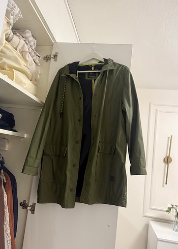 Haki  Yağmurluk Kemerli - Görsel 2