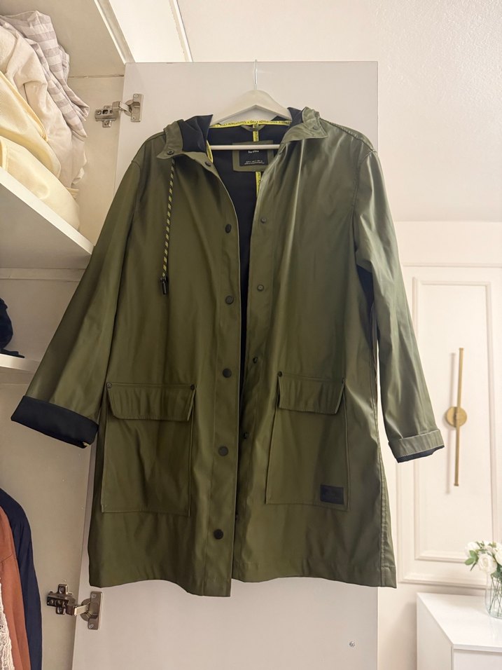 Haki  Yağmurluk Kemerli - Görsel 3