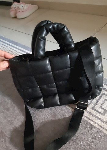 Siyah Deri Kadın Çanta - Görsel 2