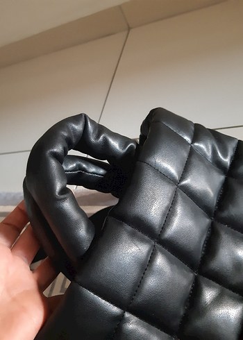 Siyah Deri Kadın Çanta - Görsel 5