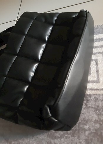 Siyah Deri Kadın Çanta - Görsel 4