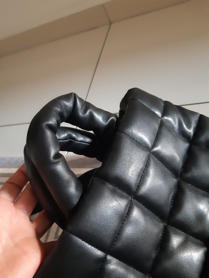 Siyah Deri Kadın Çanta - Görsel 5