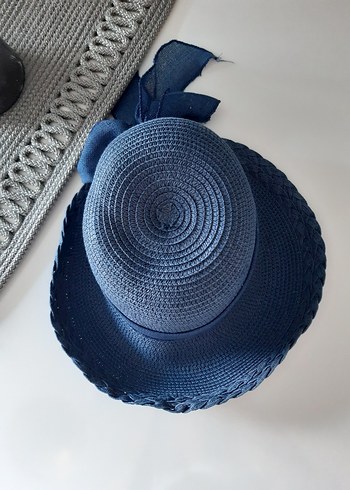 Lacivert Pilili Bohem Kadın Şapka - Görsel 2