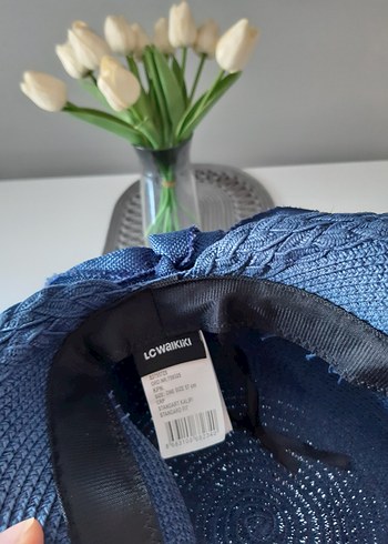 Lacivert Pilili Bohem Kadın Şapka - Görsel 4