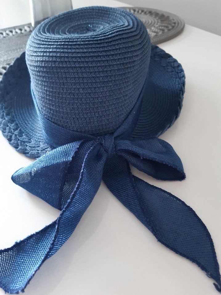 Lacivert Pilili Bohem Kadın Şapka - Görsel 3