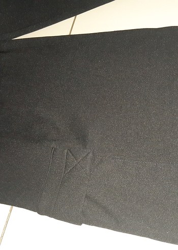 Siyah Kadın Kumaş Pantolon Rahat Kesim - Görsel 2