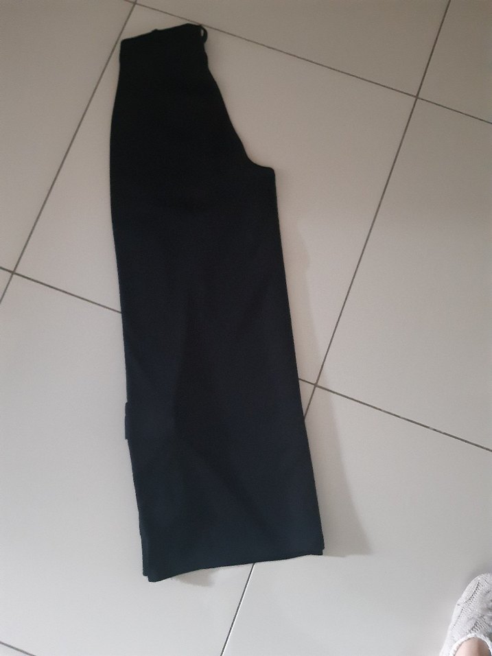 Siyah Kadın Kumaş Pantolon Rahat Kesim - Görsel 5