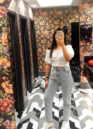Yuksek bel mom jeans