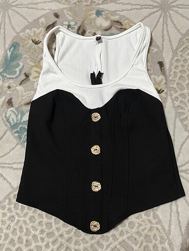 trendyol crop top üst bluz 34 beden sadece denendi bana küçük ge