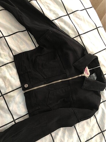 Crop Denim Ceket - Görsel 4