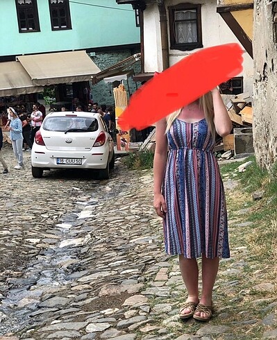 m Beden mavi Renk Elbise
