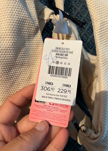m Beden beyaz Renk Penti Bikini Üst