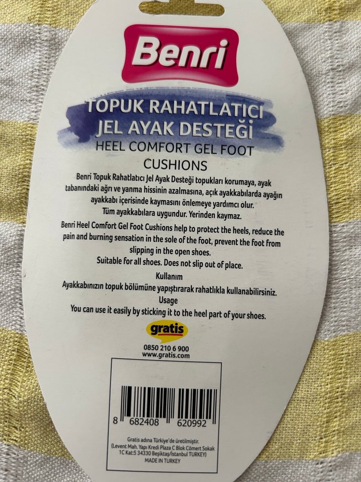 Benri Topuk Rahatlatıcı Jel Ayak Desteği 1 Çift - Görsel 3