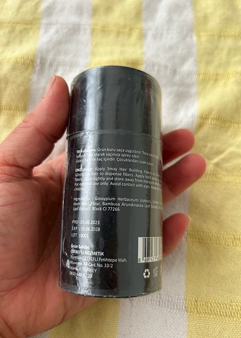 SMAY Siyah Keratin Fiber - Görsel 5