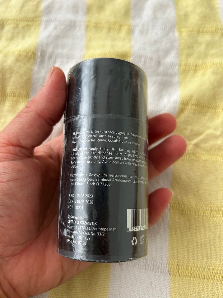 SMAY Siyah Keratin Fiber - Görsel 5