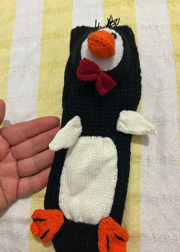 Mudo şekilli penguenli çorap - Görsel 4