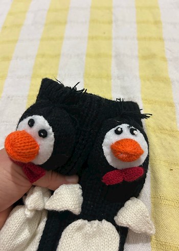 Mudo şekilli penguenli çorap - Görsel 8
