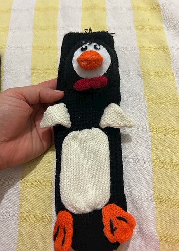Mudo şekilli penguenli çorap - Görsel 3