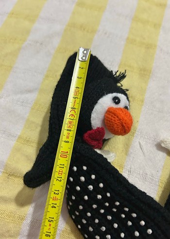 Mudo şekilli penguenli çorap - Görsel 6