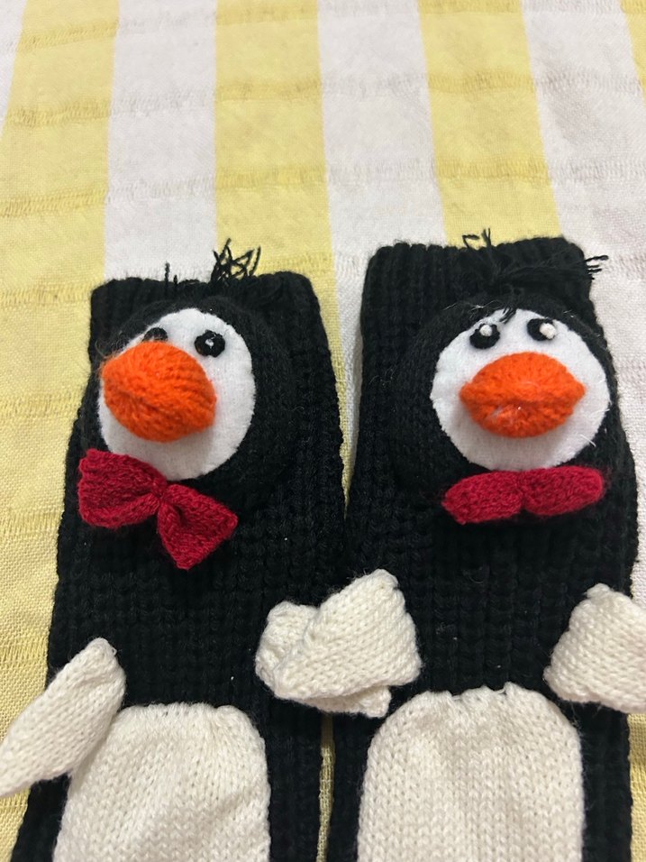 Mudo şekilli penguenli çorap - Görsel 2