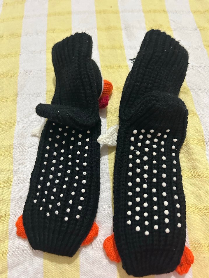 Mudo şekilli penguenli çorap - Görsel 5