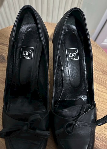 İnci Siyah Kadın Klasik Topuklu Ayakkabı - Görsel 2