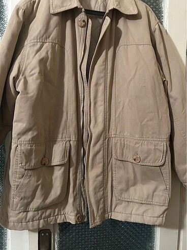 xl Beden Vintage erkek kanvas mont