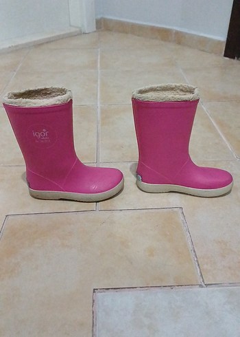 Pembe Kız Çocuk Kürklü Bot - Görsel 2