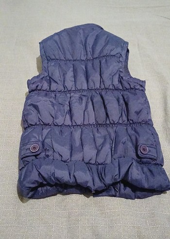 Kız Çocuk Mor Düğmeli Yelek - Görsel 6