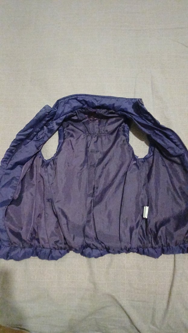 Kız Çocuk Mor Düğmeli Yelek - Görsel 2