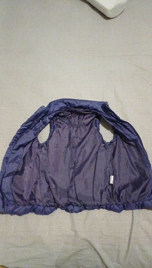 Kız Çocuk Mor Düğmeli Yelek - Görsel 3