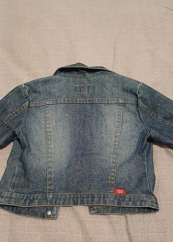 Düğmeli mavi kız çocuk Denim Ceket - Görsel 5