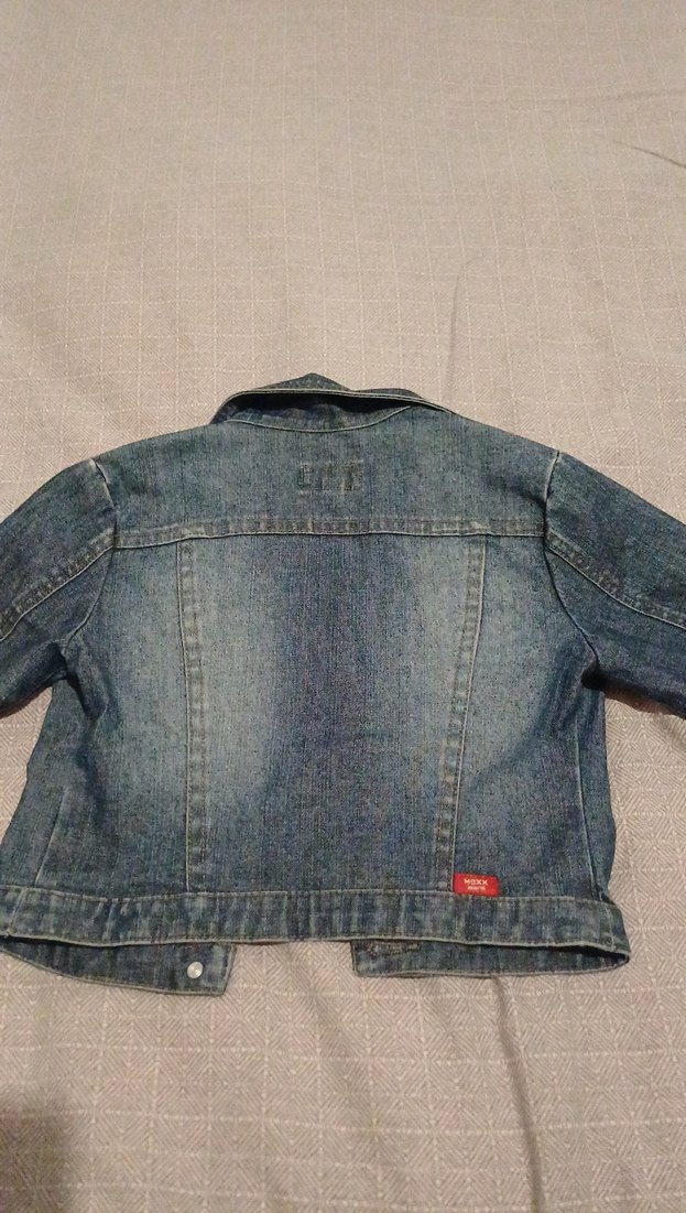 Düğmeli mavi kız çocuk Denim Ceket - Görsel 5