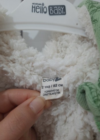 Kapüşonlu Yeşil Kız Bebek Tulumu - Görsel 3