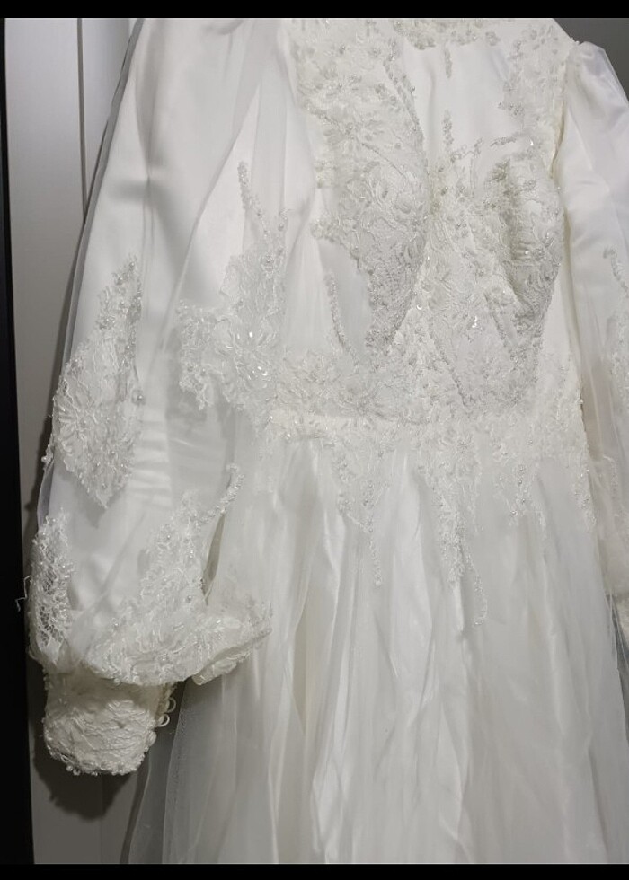 Özel dikim tesettür gelinlik  - Görsel 2