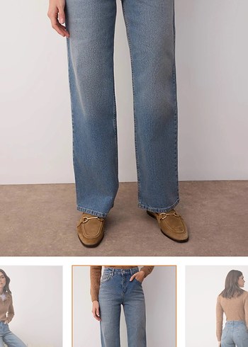 Düz Kesim Mavi Kadın Kot Pantolon - Görsel 2