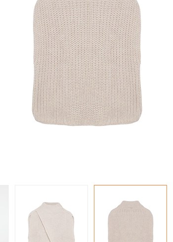 Bej Kadın Örgü Pamuk Süveter - Görsel 6